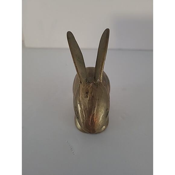 Brass Bunny Rabbit Figurine Paperweight Vintage - Picture 2 of 7